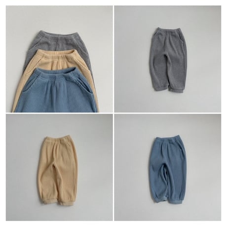 digreen/15. flat waffle pants? S-2XL