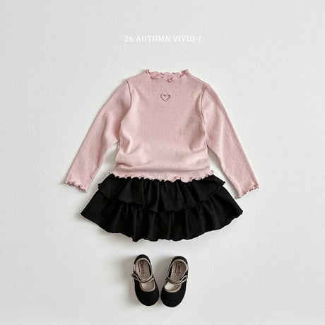 vividi/141. heart ailet T-shirt XS-XL
