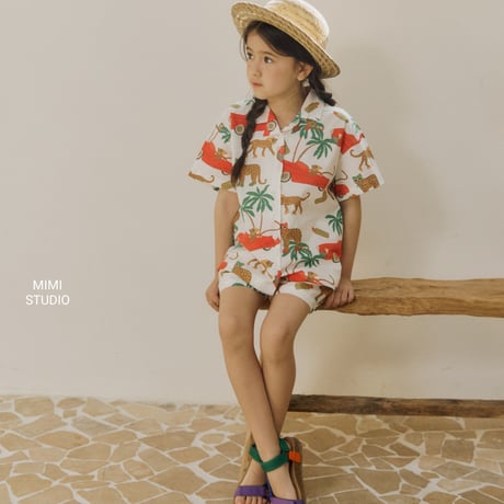 bymimi/52. big chita pants JS-JM