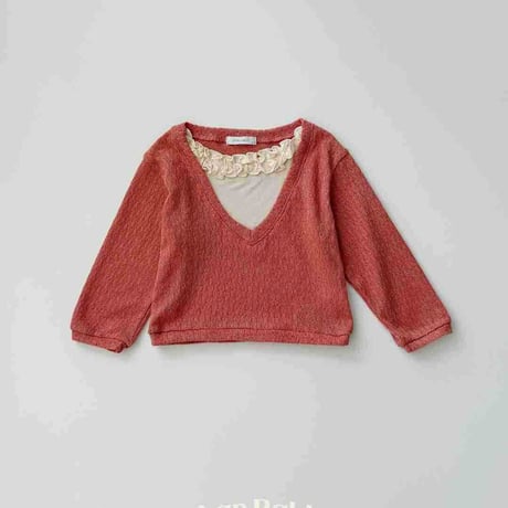 urbanrabbit/36. Deep V Frill Knit XS-XL