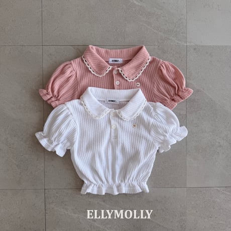 ellymolly/93. Rie puff collar T-shirt 13-15