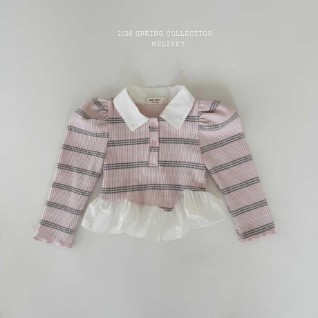 melikey/36. oblique fril collar T-shirt JS-JM