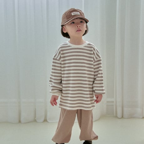 thebeige/12. Waffle long sleeve T XXS-L