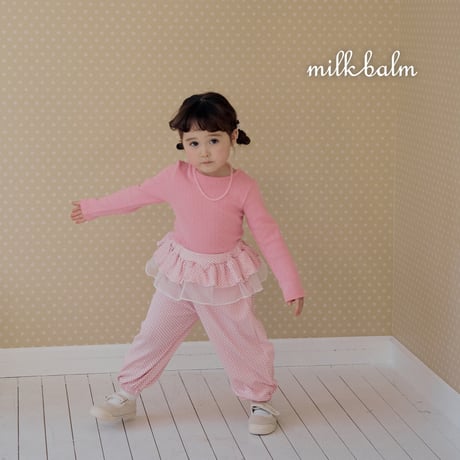 milkbalm/21. check fril pants XS-XL