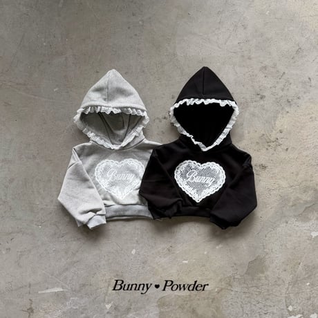 bunnypowder/80. hood man-to-man S-XL