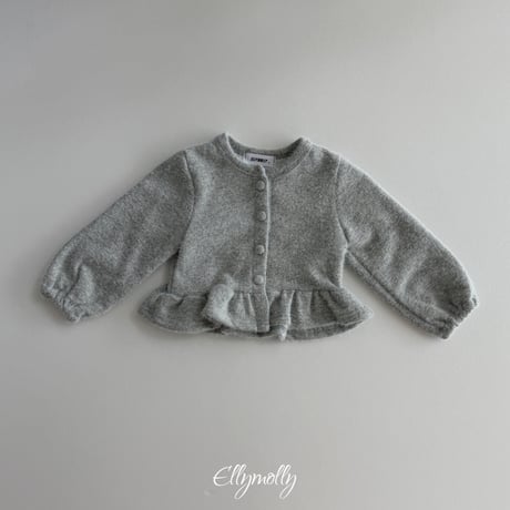 ellymolly/90. snow flower fril cardigan 3-11
