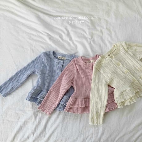 melikey/56. two two fril cardigan JS-JM