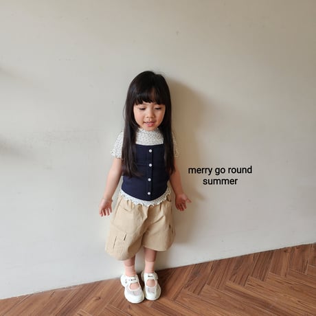 merrygoround/40. golgi button sleeveless XS-2XL