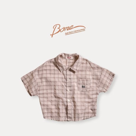 boneoune/84. retro check shirt XS-XL