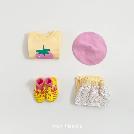 oottbebe/52. strawberry updown set XS(1-2Y)-XL(6-7Y)