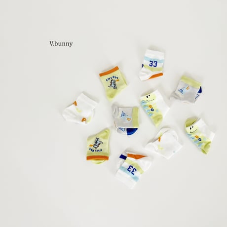 vbunny/1. 33 socks set S(130-150)-L(180-210)
