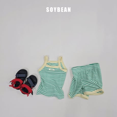 soybean/177. plan ) windy stripe updown set XS-XL