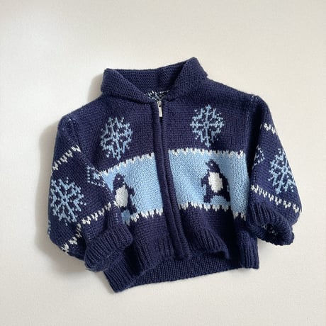 minirobe/9.  Penguin Knit Cardigan  S-XL