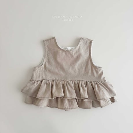 melikey/63. ribbon kangkang sleeveless blouse XS-XL