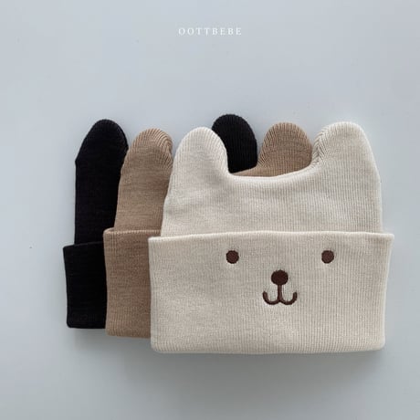 oottbebe/15. bear beanie FREE(3M-2Y)