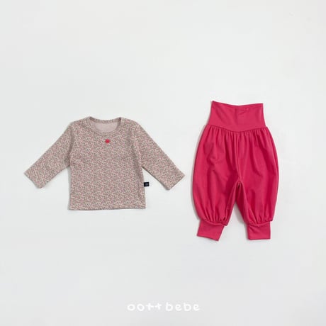 oottbebe/38. flower updown inner wear XS(6-12M)-XL(5-6Y)