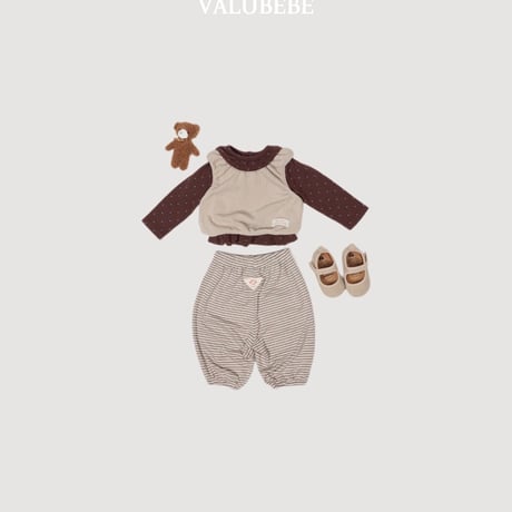 valubebe/70. shushu dot fril T-shirt 6M-S