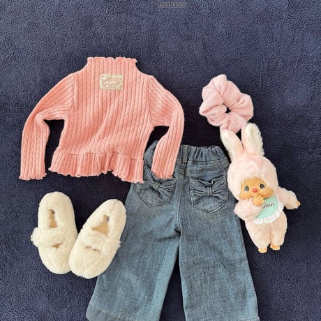 melikey/10. cable fril T knit JS-JM