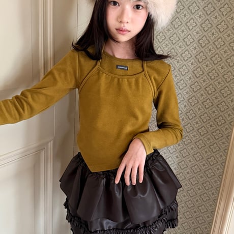 comma/65. ledder skirt 140-150