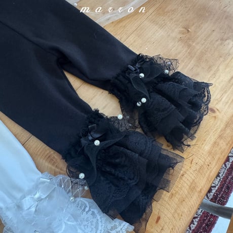 marron/59. lace kangkang leggings XS-L