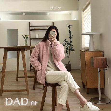 hereiam/55. kinder fleece jacket MOM-DAD