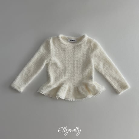 ellymolly/45. snow flower fril T-shirt 13-15