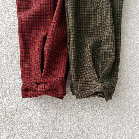 urbanrabbit/19. Ribbon Check Pants JS-JM