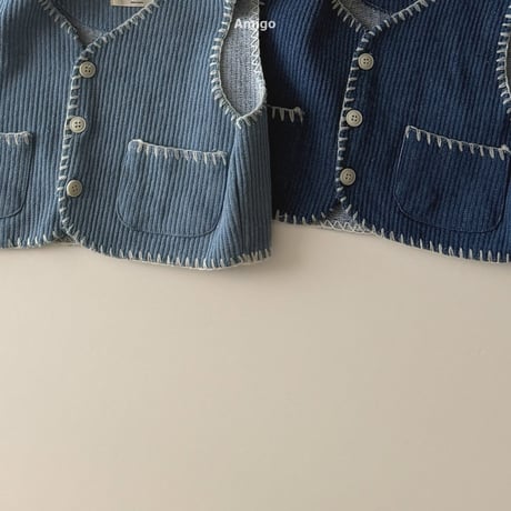 amigo/27. denim mello vest XS-XL