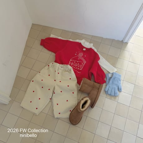 ninibello/71. Milk Heart Embroidery Pants? XS-XL