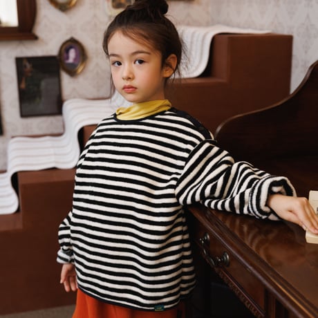 andbutter/52. Soft Stripe Fleece Tee XS-XL