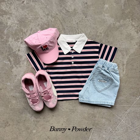 bunnypowder/207. heart denim half pants 2XL-4XL