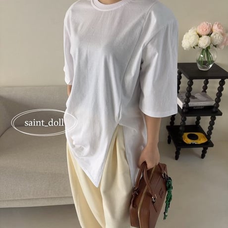 saintdoll/15. oblique section T-shirt ADULT