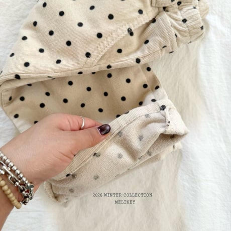 melikey/55. polka_dot corduroy P  XS-XL