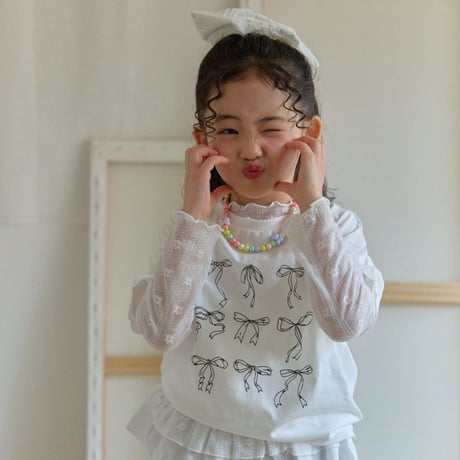 berryberry/26. ribbon half t T-shirt 13-15