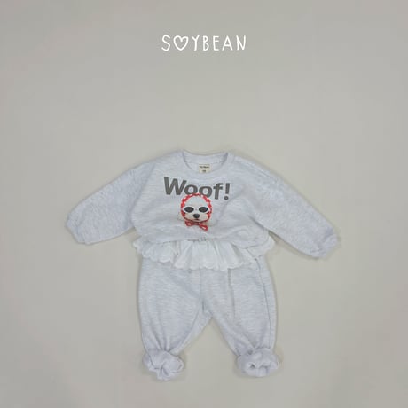 soybean/13. plan ) wangwang fril updown set XS-XL