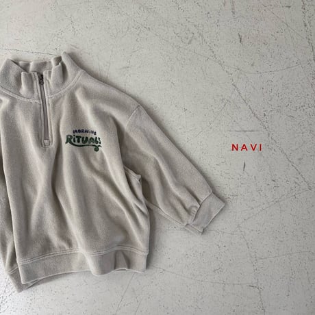 navi/57. morning half zipup T-shirt 2XL-JL