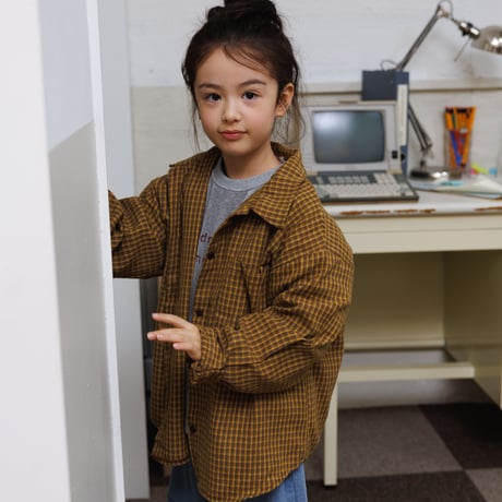andbutter/26. Toffee Check Shirt XS-XL