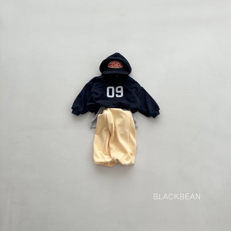 blackbean/35. number hood T-shirt S-XL