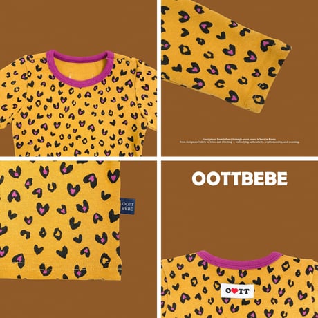 oottbebe/21. heart leopard inner wear XS(0-1Y)-XL(4-5Y)