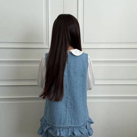 ellymolly/152. denim little pocket one-piece 13-15