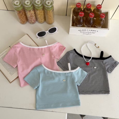 matilda/141. unbal stripe top 5-13