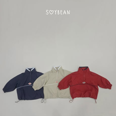 soybean/34. plan ) wind half zipup XS-XL