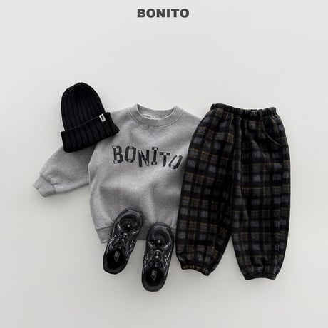 bonito/39. check fleece jogger pants 12M-XL