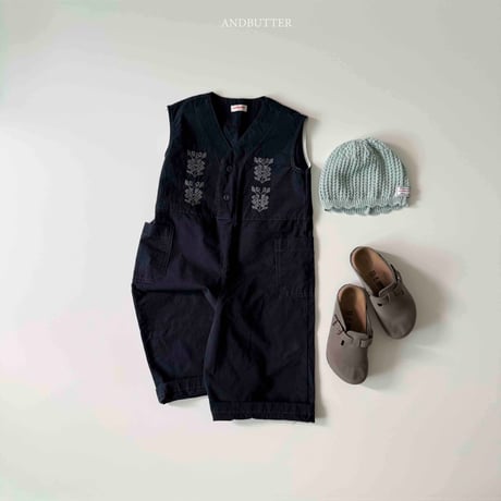andbutter/13. embroidery Jump suit S-XL