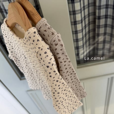lacamel/1. eva waffle t XS-XL