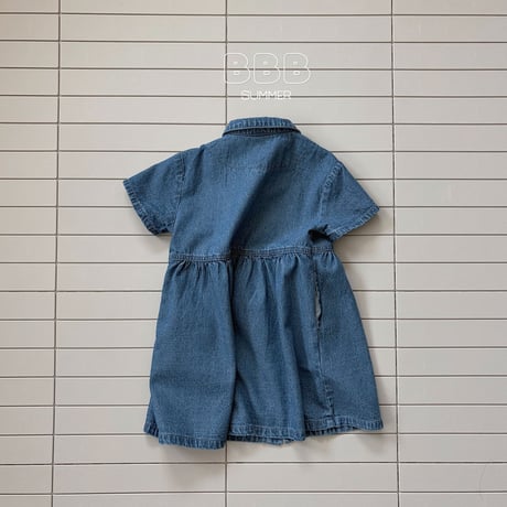 bellabambina/50. denim collar one-piece XS-XL