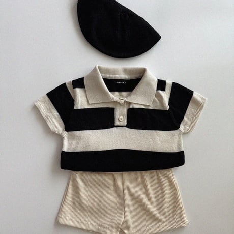 aosta/22. Knit Collar T S(1-2Y)-L(3-5Y)