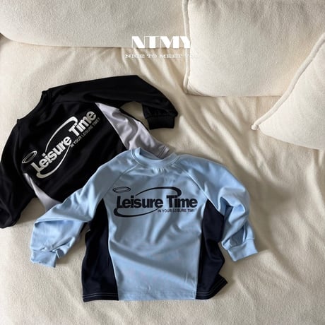 nicetomeetyou/7. ( jersey ) time two color T-shirt S-XL