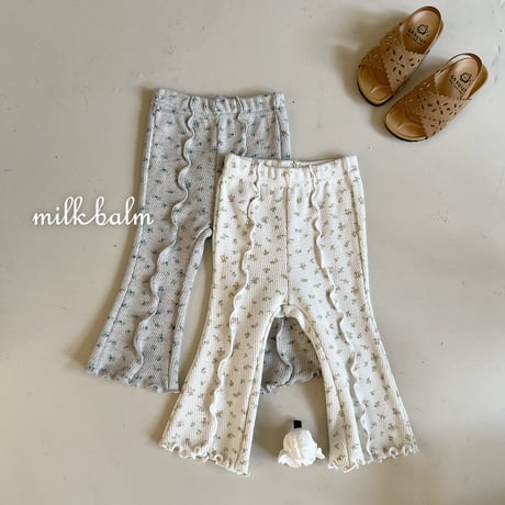 milkbalm/22. pin tuck flower pants XS-XL