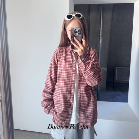 bunnypowder/30. check shirt ADULT